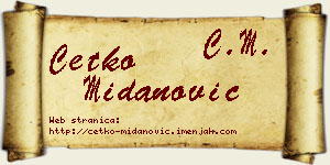 Ćetko Midanović vizit kartica